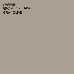 #AAA091 - Gray Olive Color Image